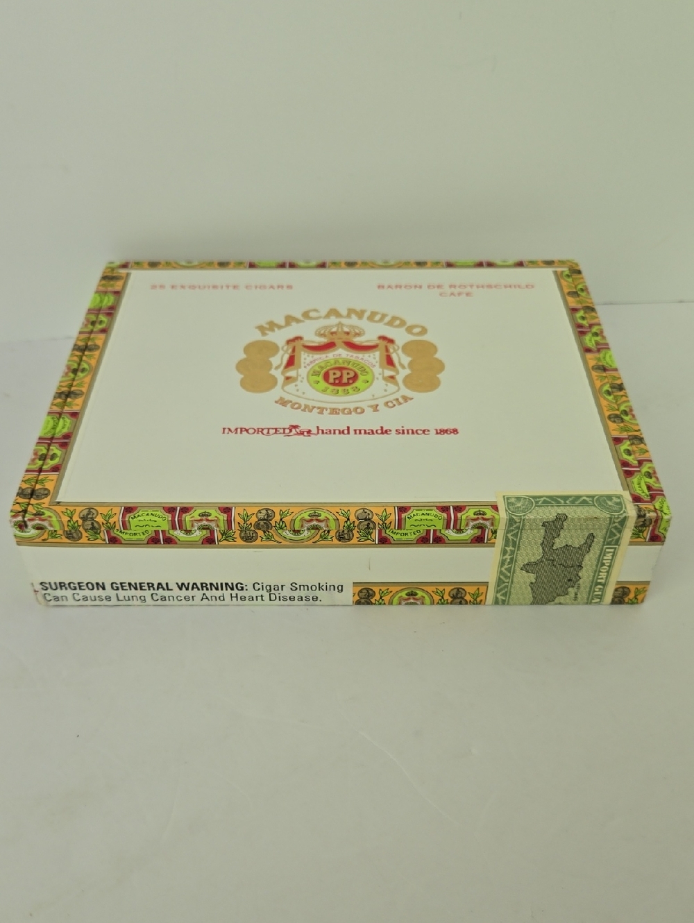 Vintage Macanudo Montego Baron De Rothschild Empty Cigar Box Craft Box